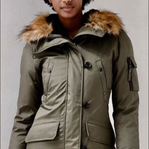 Urban Outfitters Slimfit Down-filled Parka Olive - Picture 2 of 7